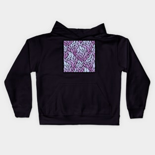 Abstract Pattern with Floral Motifs Kids Hoodie